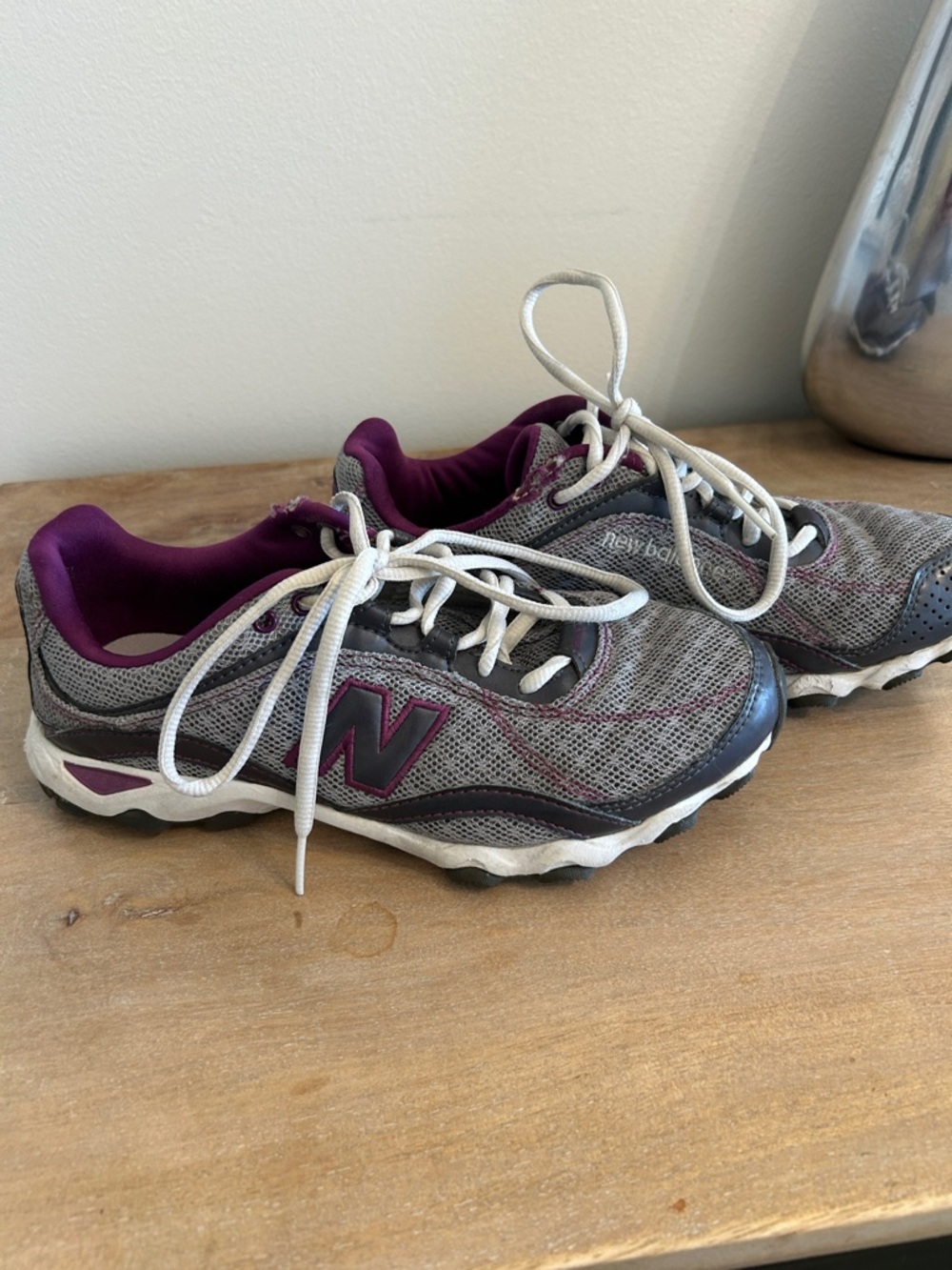New Balance Women's Gray & Purple Athletic Sneakers